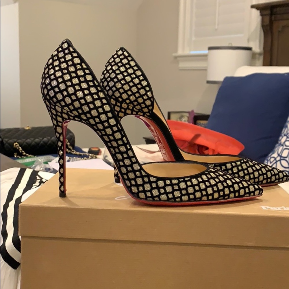 Irina Glitter Floque Suede Pump